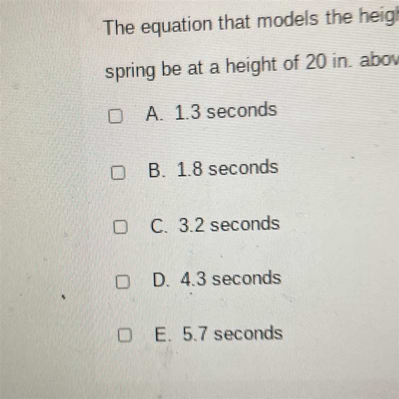 the equation that models the height above or below the equilibrium in inches h of-example-1