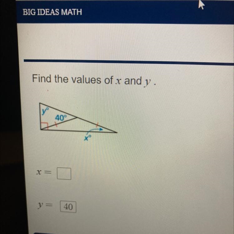 Find the values of x and y.-example-1