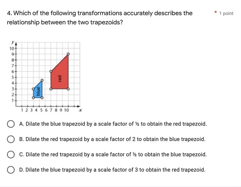 Which of the following transformations accurately describes the relationship between-example-1