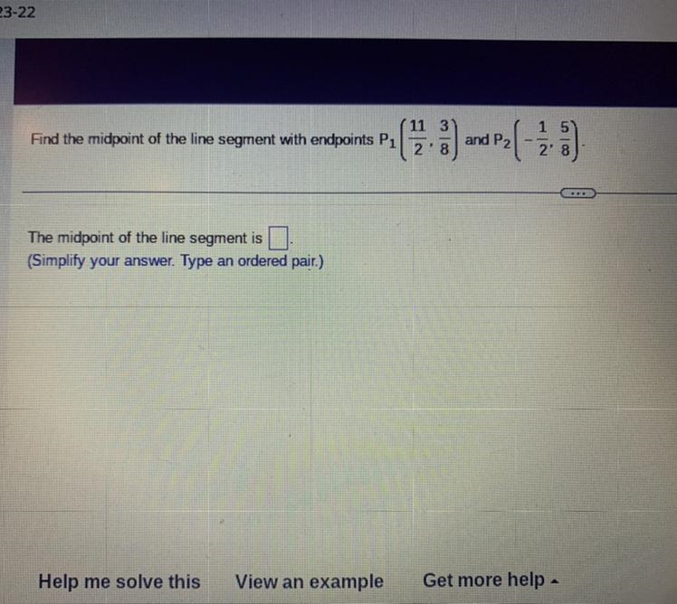 Find the midpoint of the line segment with endpoints P₁ The midpoint of the line segment-example-1