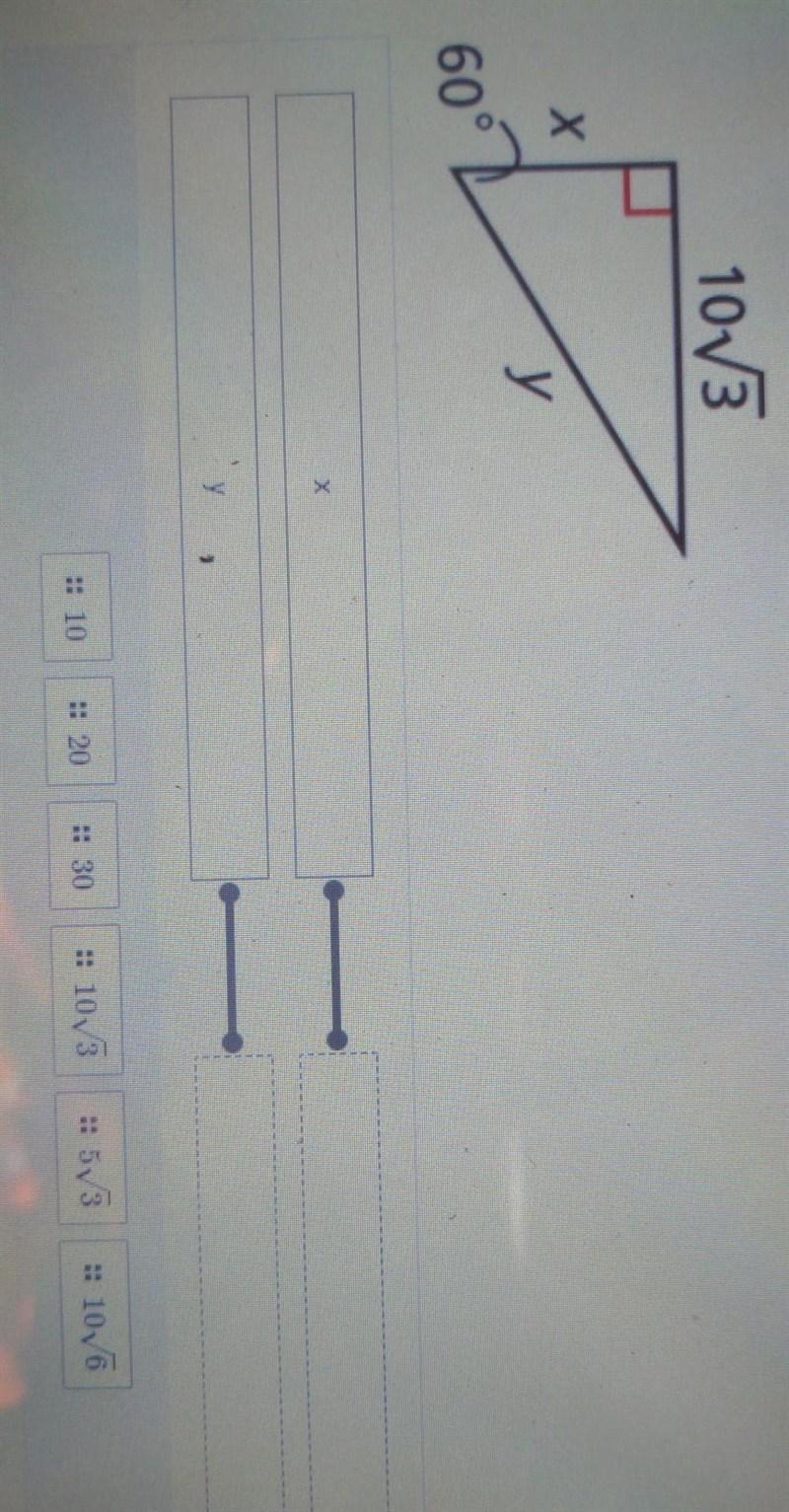 What are the correct answer for x and y using the options below-example-1