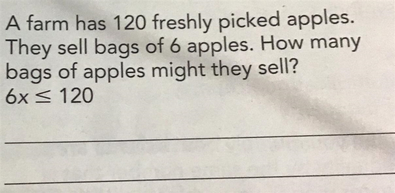 Solve the inequality and write an answer sentence for the situation.-example-1