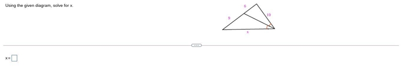 HELPPPP Using the given​ diagram, solve for x. Show work-example-1