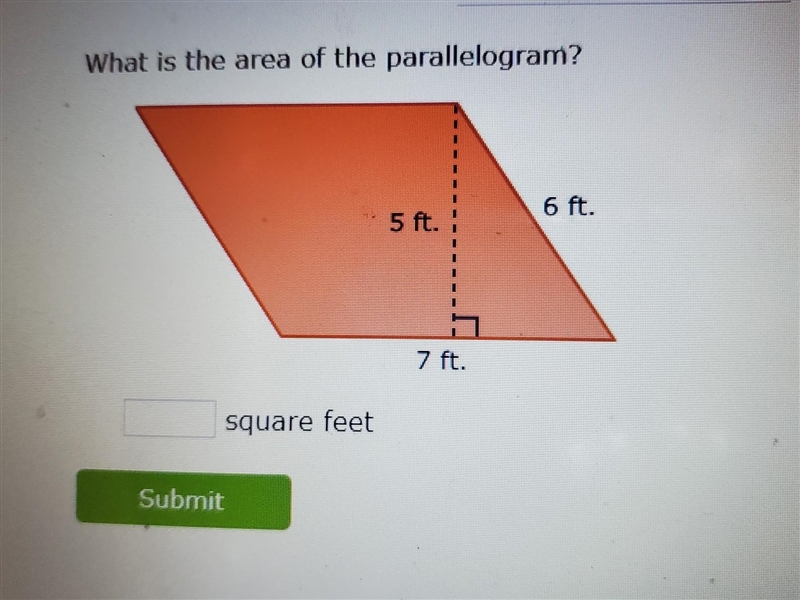 What is the area of the parallelogram?​-example-1