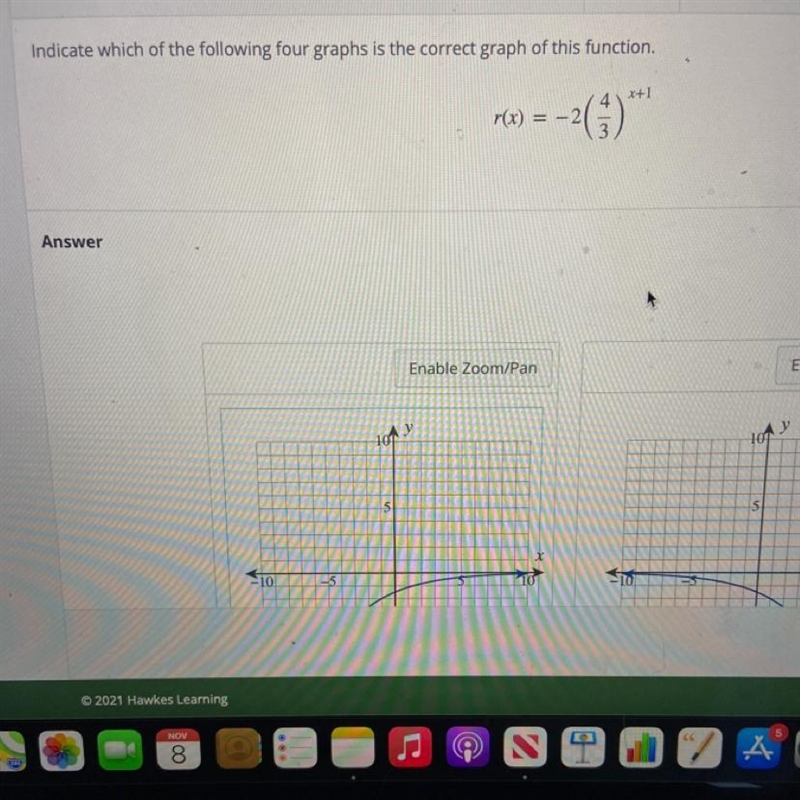 Indicate which of the following four graphs is the correct graph of this function-example-1