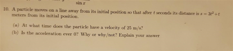 . A particle moves on a line away from its initial position so that after t seconds-example-1