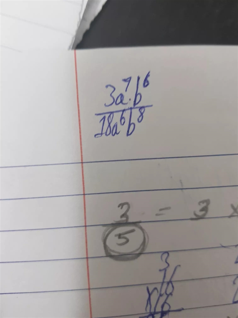 3a raised to 7, b raised 6 / 18a raised to 6 , b raised to 8-example-1