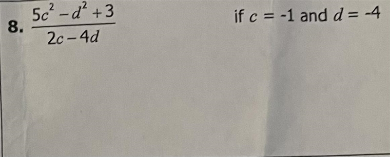 Evaluate the expression for the given variable values PLEASE SOMEONE EVALUATE IT!-example-1