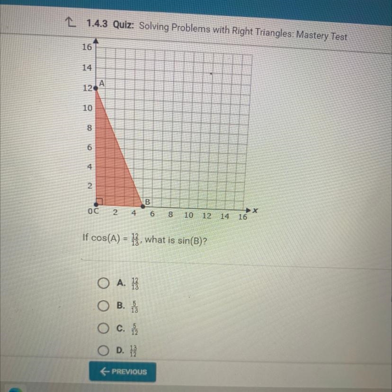 If cos(A) = 3, what is sin(B)?-example-1