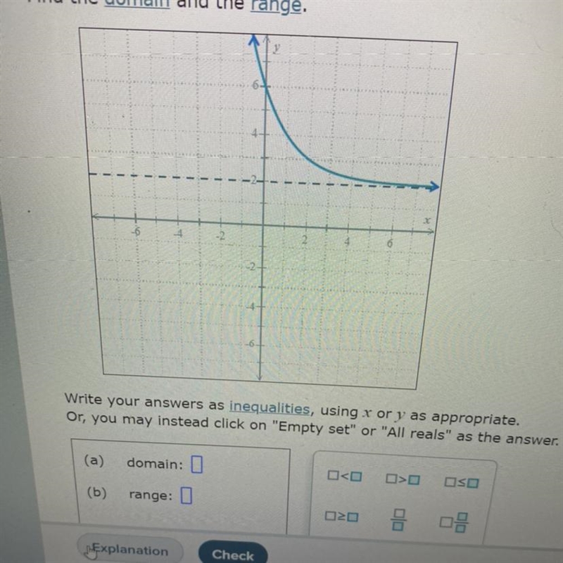 The graph of an exponential function is shown in the figure below. The horizontal-example-1