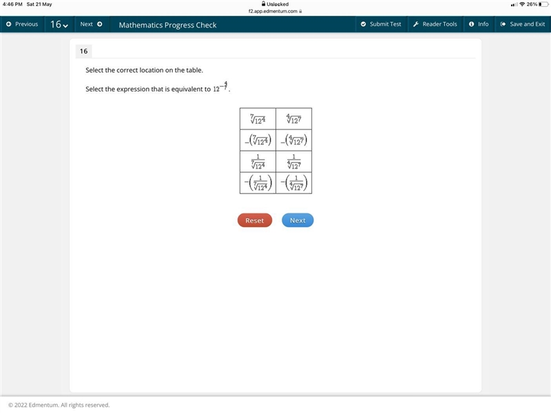 Select the correct location on the table. Select the expression that is equivalent-example-1