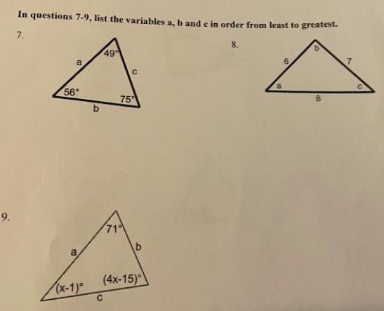 What are the sides ordered from from least to greatest-example-1