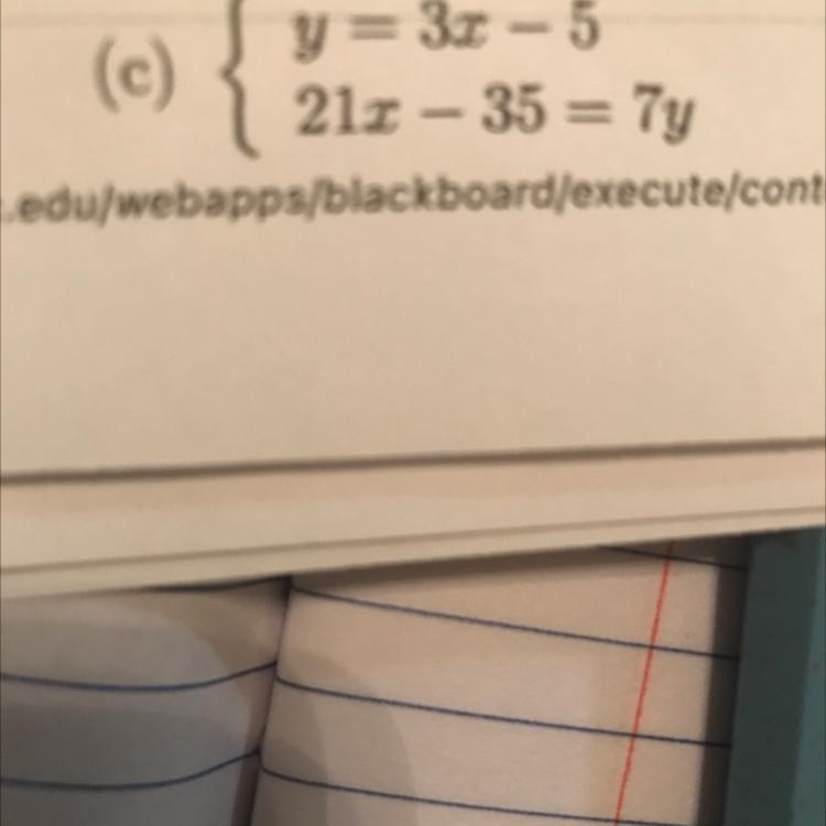 Solve each system by the substitution method. If there is no solution or an infinite-example-1