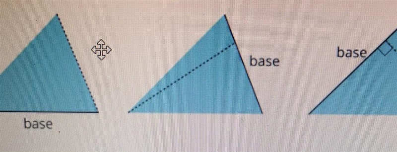 Non-examples: These dashed segments do not represent heights of the triangle. base-example-1