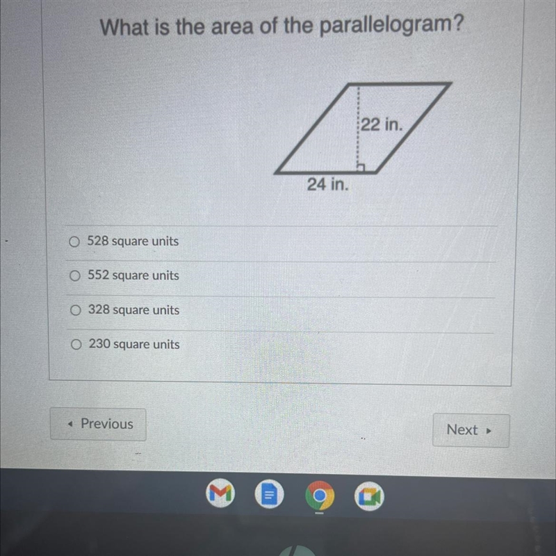 What is the area of the parallelogram?-example-1