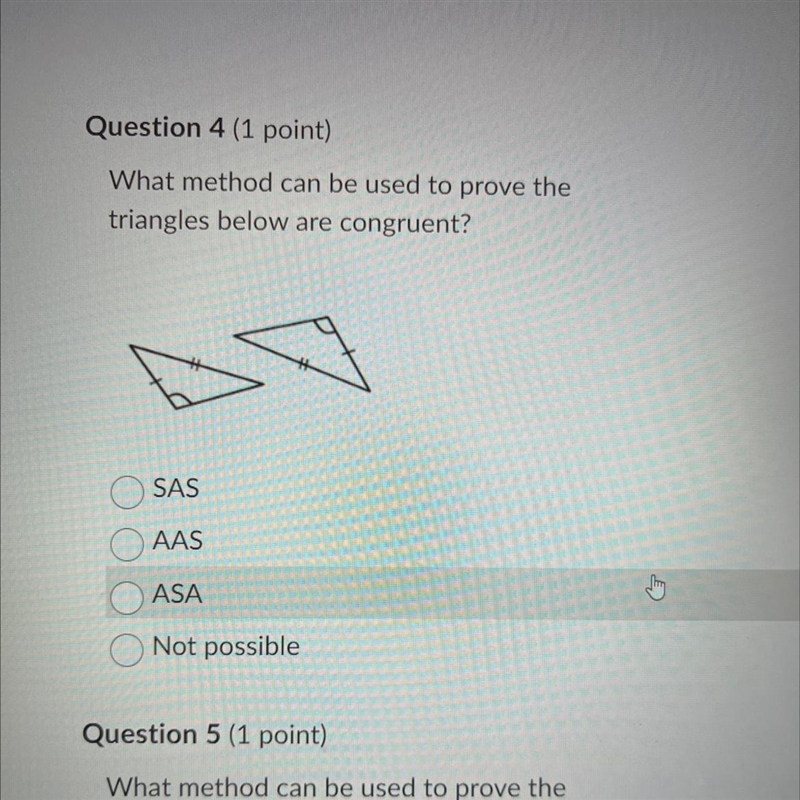 What method can be used to prove the triangles below are congruent?-example-1