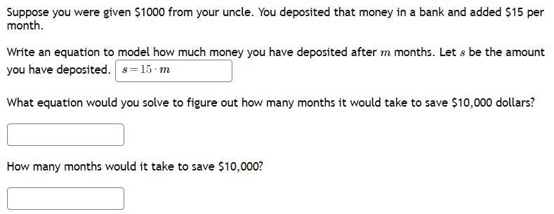 Suppose you get $1000 from your uncle. you deposited that money in a bank and added-example-1