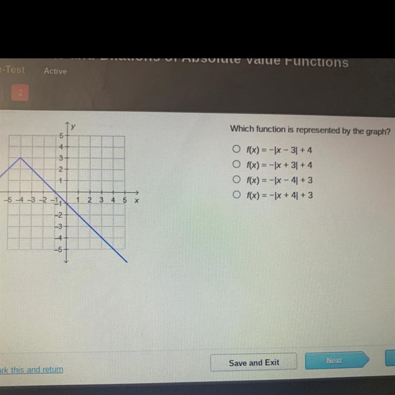 54322-+Ty-5-4-3-2-1₁2or to w N-3-2 3 4 5 xWhich function is represented by the graph-example-1