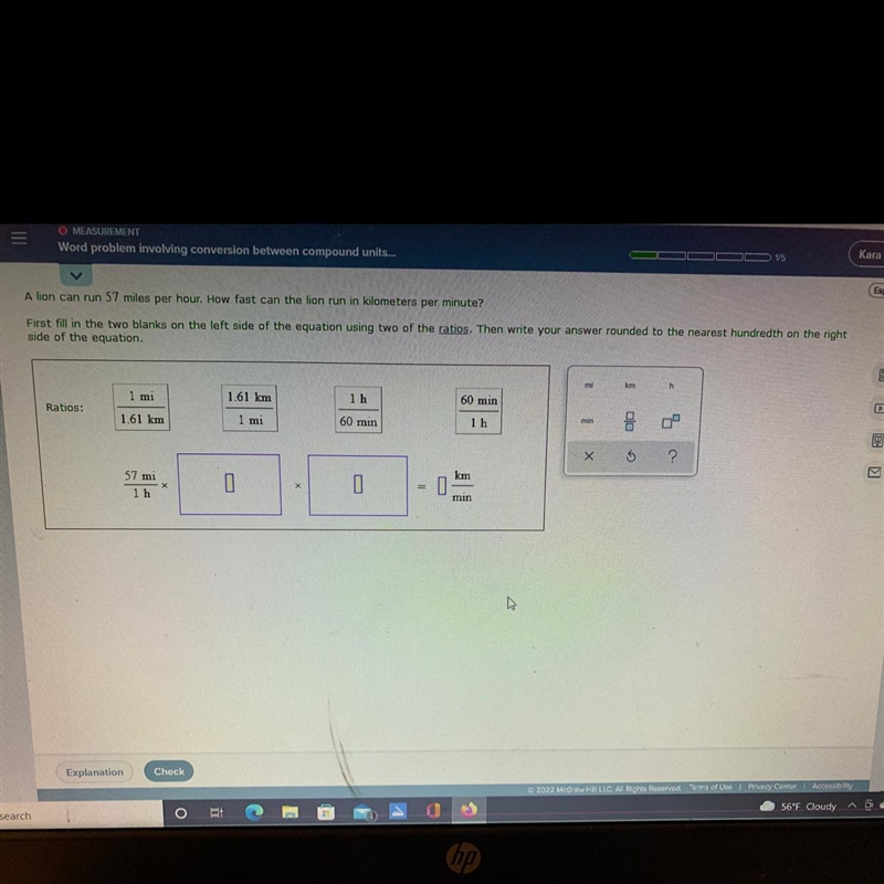 Please help me solve. I also need help on what ratios to put in the two boxes before-example-1