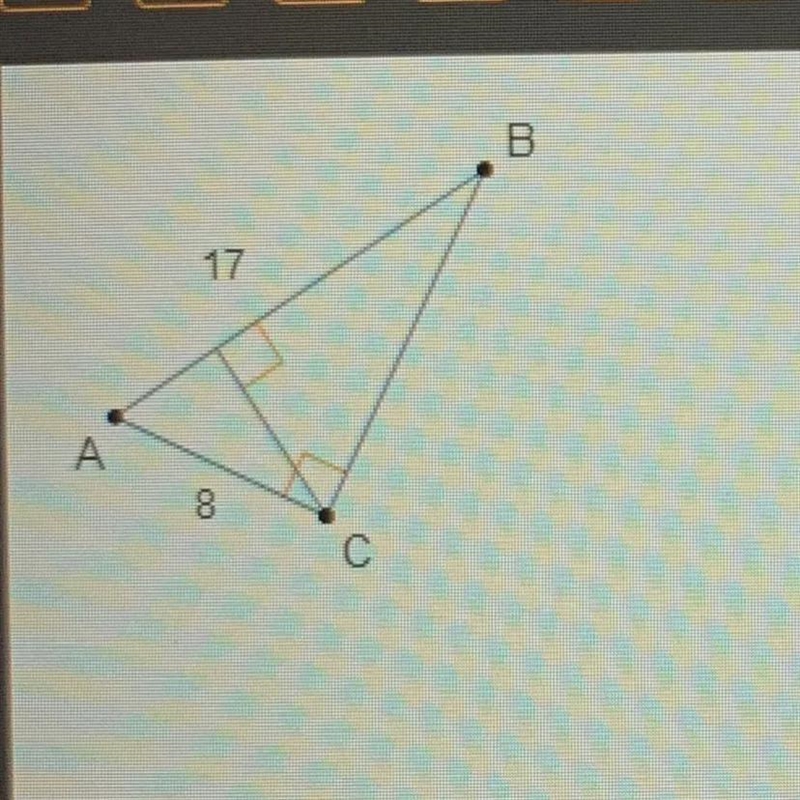 00What is the length of BC?17А A9 units11 unitsO 15 unitsO 16 units8С-example-1