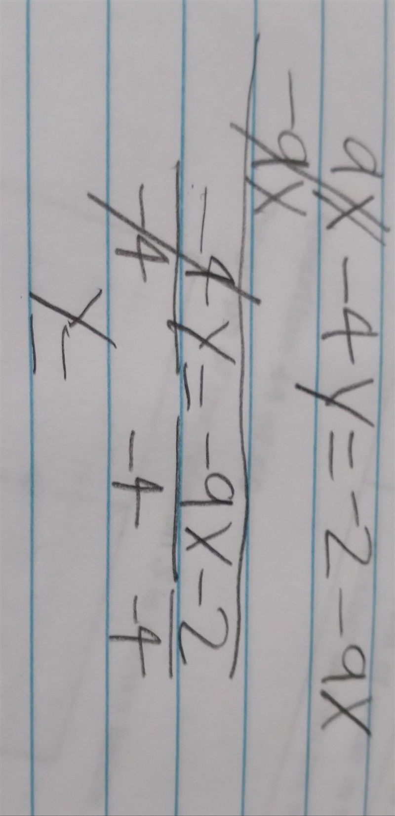 Consider the line -9x-4y=-2.What is the slope of a line parallel to this line?What-example-1