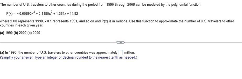 the number of us travelers to other countries during the period from 1990 through-example-1