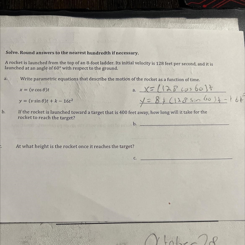 I have the first part but i am confused on the b and c portion of this question-example-1