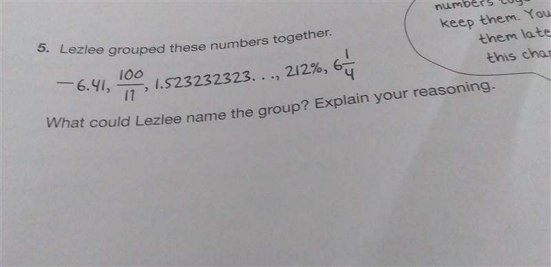 lezlee grouped these numbers together _6.41,100out of 11,1.523232323,212%6quarters-example-1