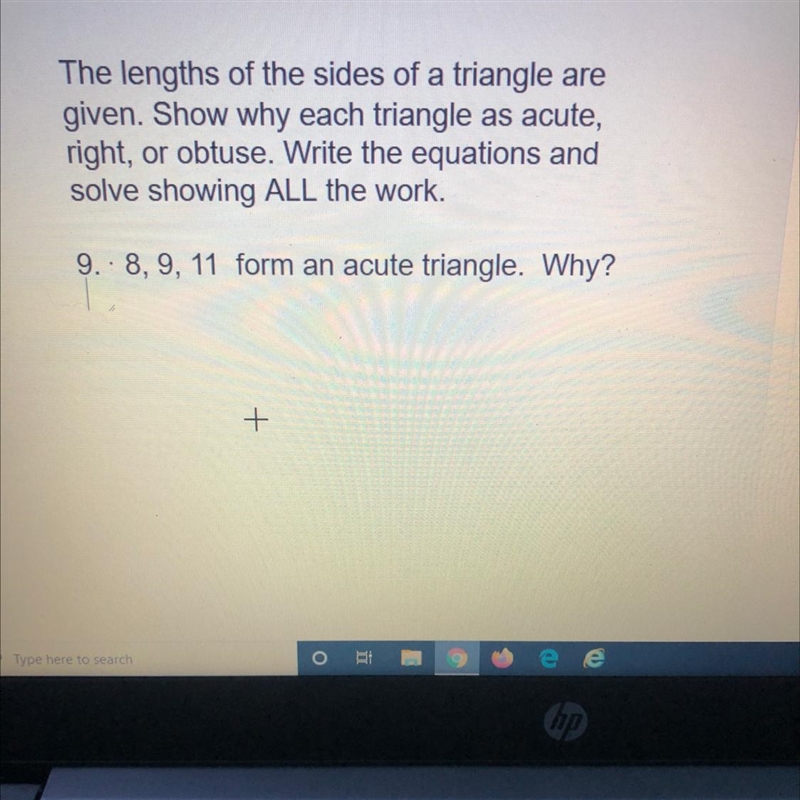 The answer is acute I need help with the work-example-1