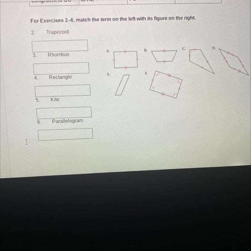 For exercise 2-6, match the term on the left with its figure on the right.-example-1