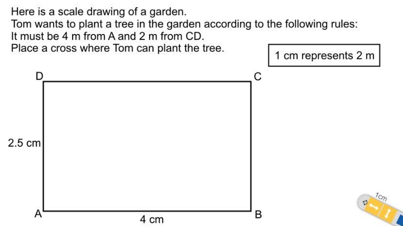 With locus, where is the point if it need to be '2m away from CD' which is a line-example-1