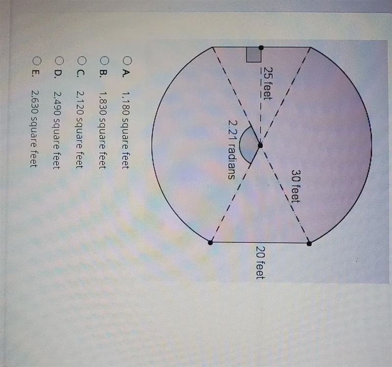 The figure shows the layout of a symmetrical pool in a water park. What is the area-example-1