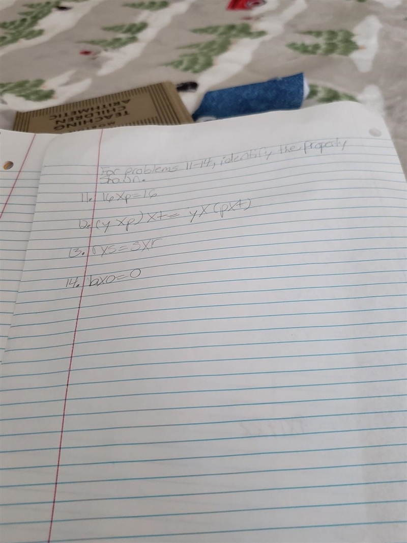 For problems 11-14, identify the property shown. 11. 16×p=16.​-example-1