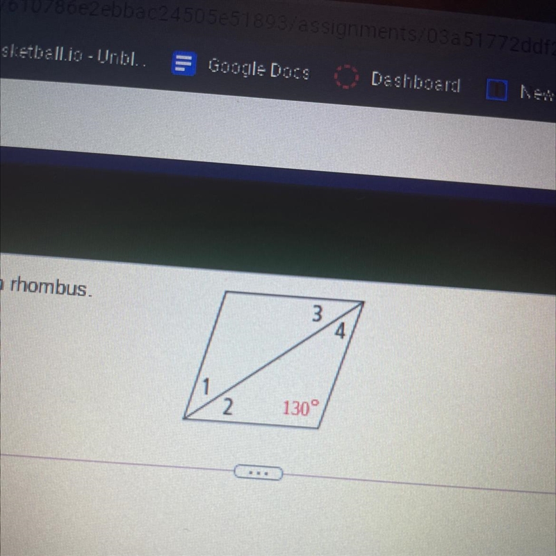 Find the numbered angles in each rhombus-example-1