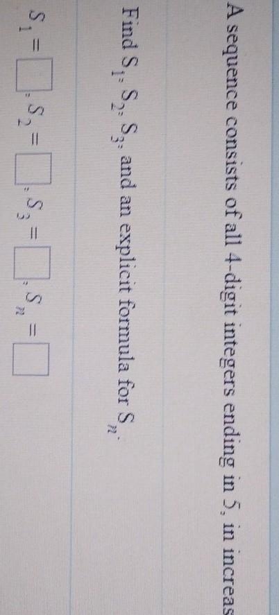 A sequence consists of all 4 digits integers ending in 5 in increasing order-example-1