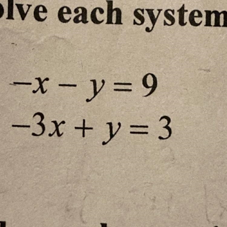 Solve each system by substitution-example-1