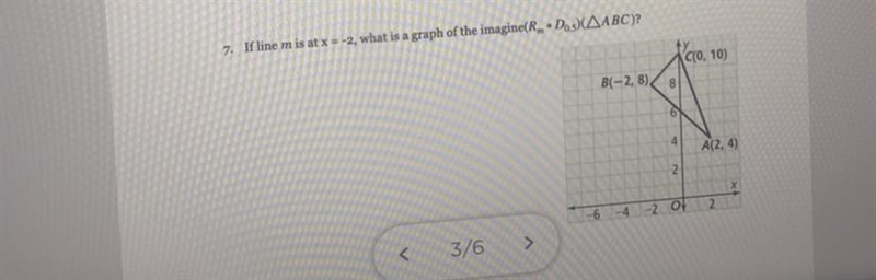 If Line m is at x=-2 What is a graph of imagine-example-1