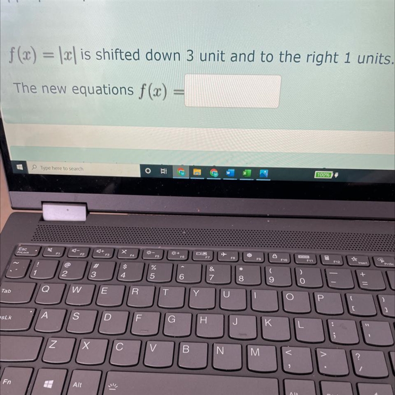 Write a formula for the function of tamed when the graph is shifted as described below-example-1