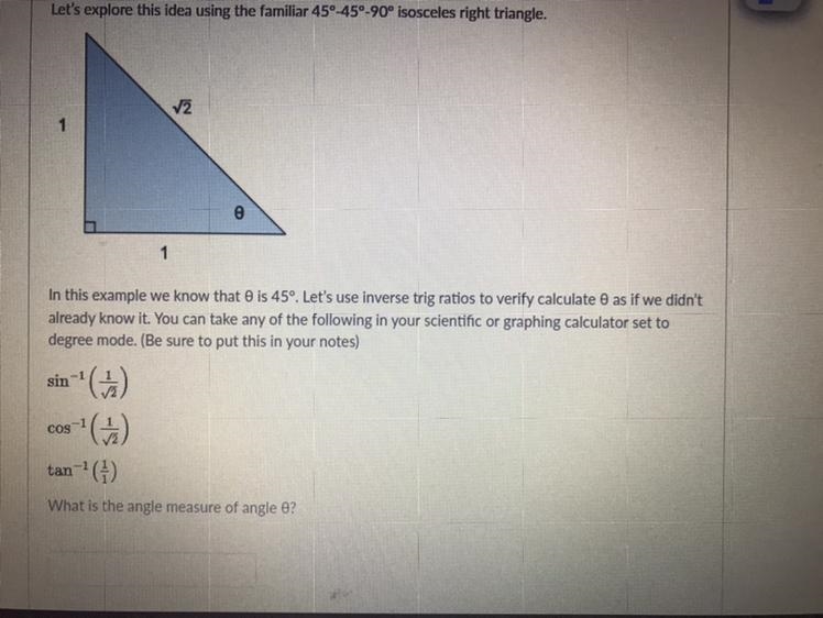 In the scenarios you have explored so far, the angle measures were given, and you-example-1