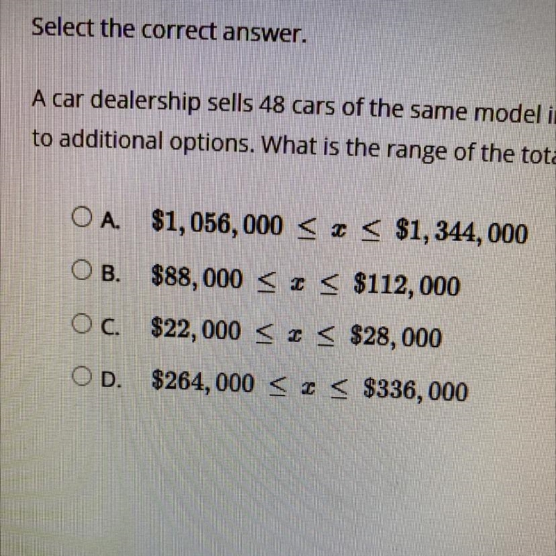 A car dealership sells 48 cars of the same model in one month. The average price of-example-1