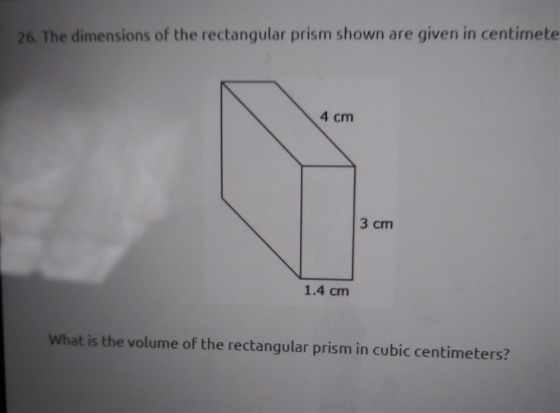 The dimensions of the rectangular prism shown are given in centimeters-example-1