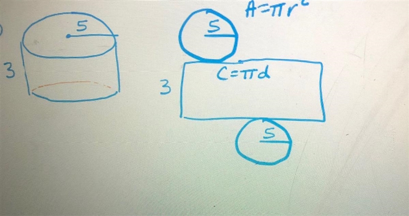 Find the surface area using the net. HELPP I have no idea how to do this please I-example-1