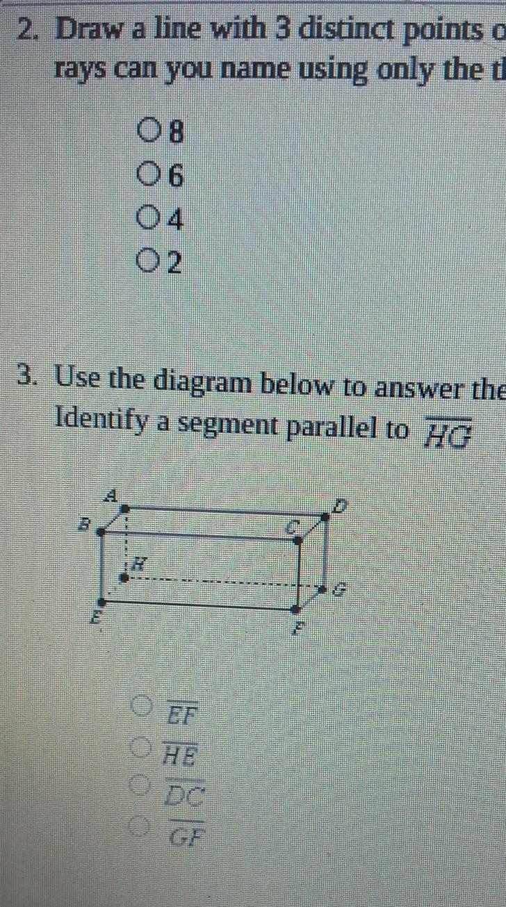 2. draw a line with 3 distinct points on it. label each wi th a different letter. how-example-1