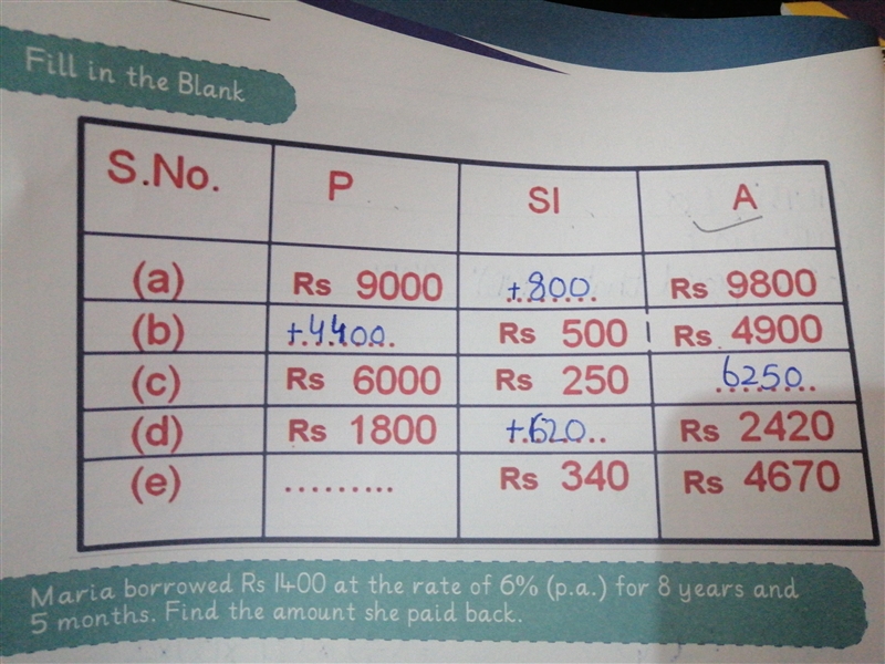 Fill in the blanks find P A And si-example-1