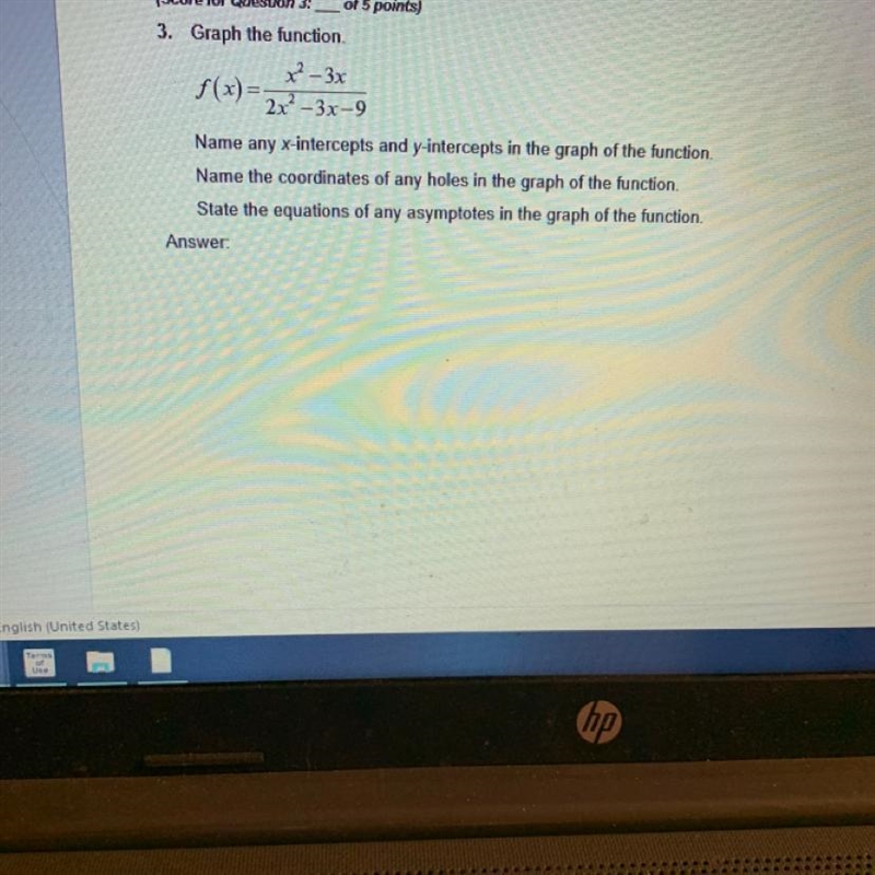 I need this practice problem graphed and answered It’s from my prep guide for pre-example-1