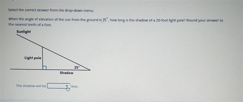 HURRY please!!! Select the correct answer from the drop-down menu. When the angle-example-1