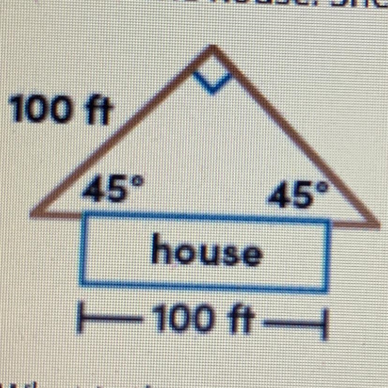 50 points!!!! Janet is fencing a triangular portion of her yard which has measurements-example-1