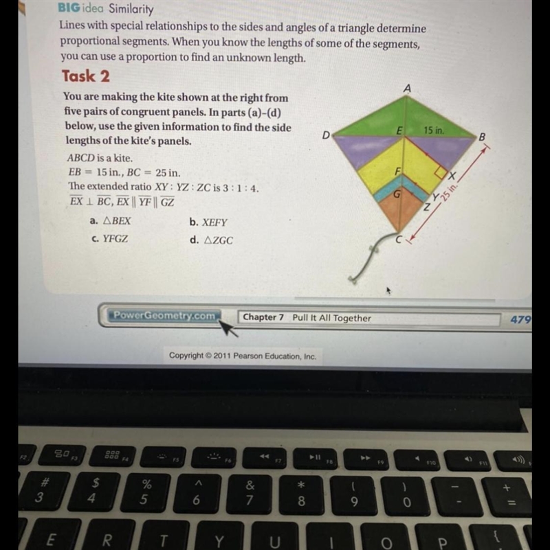 You are making the kite shown at the right from five pairs of congruent panels. In-example-1