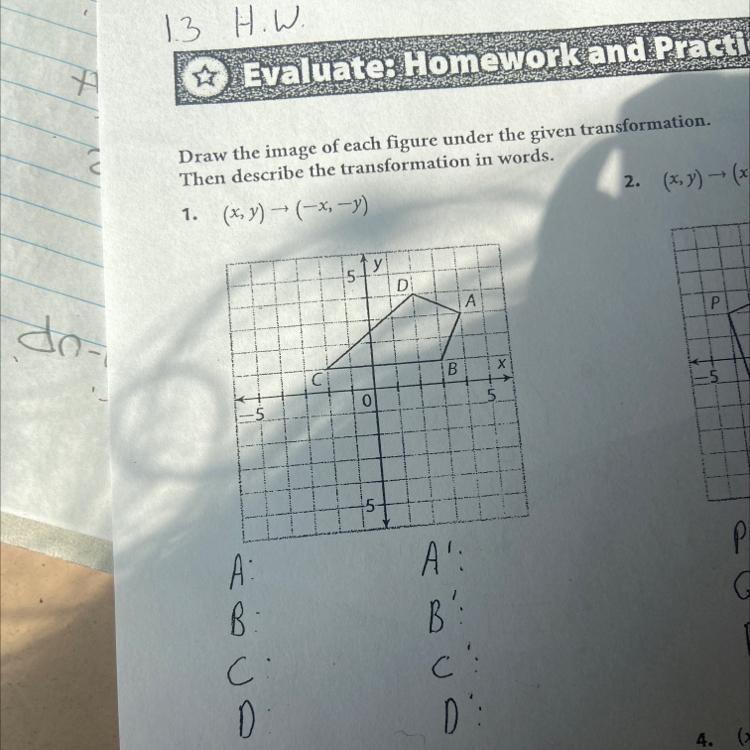 Draw the image of each figure under the given transformation-example-1