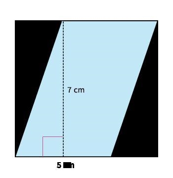 Find the area of the parallelogram. A. 35 cm2 B. 42 cm2 C. 12 cm2 D. 24 cm2-example-1